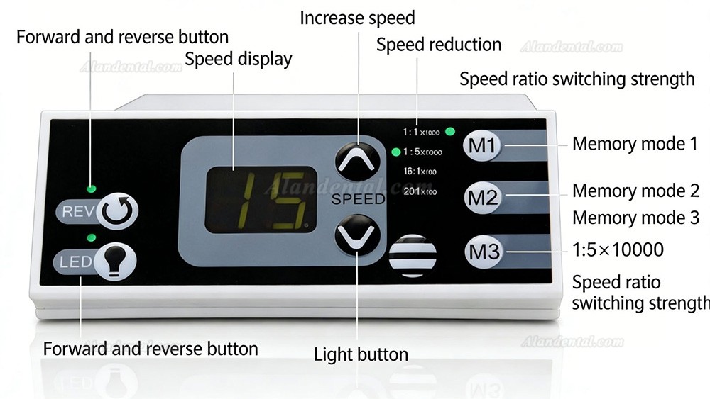 WJ W90 Dental Portable Electric Micro Motor E Type with LED Light